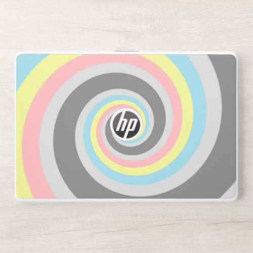Trippy Groovy Spiral Abstract Demiflux Pride Flag HP Laptop Skin