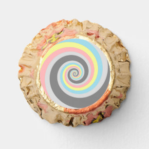 Trippy Groovy Spiral Abstract Demiflux Pride Flag Reese's Peanut Butter Cups