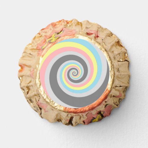 Trippy Groovy Spiral Abstract Demiflux Pride Flag Reeses Peanut Butter Cups