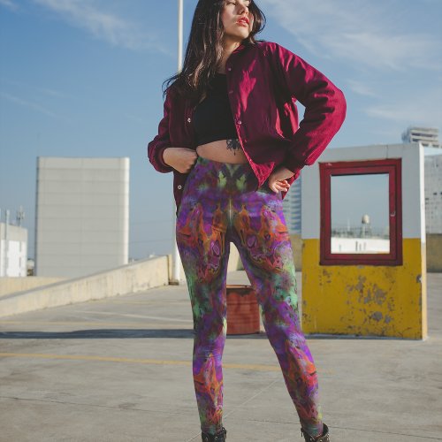 Trippy Grunge Ink Leggings 