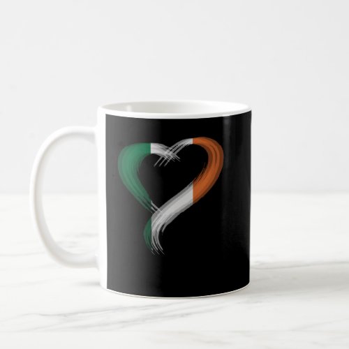 Trippy heart I love Ireland flag Edm raves techno  Coffee Mug