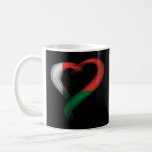 Trippy heart I love Madagascar flag Edm raves  Coffee Mug