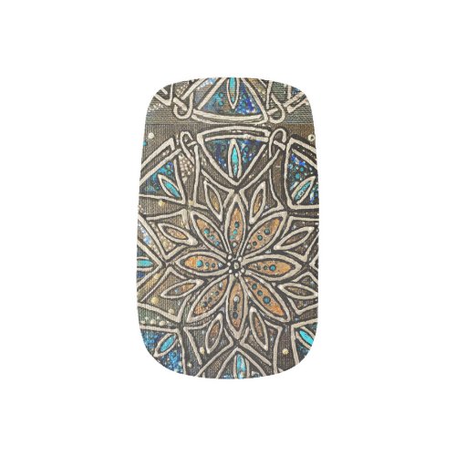 Trippy Hippie Mandala Minx Nail Art