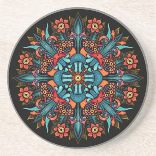 Trippy hippie psychedelic groovy mushroom weird coaster