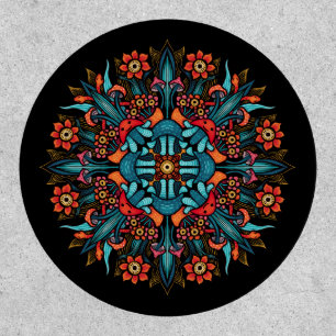 Trippy hippie psychedelic groovy mushroom weird patch