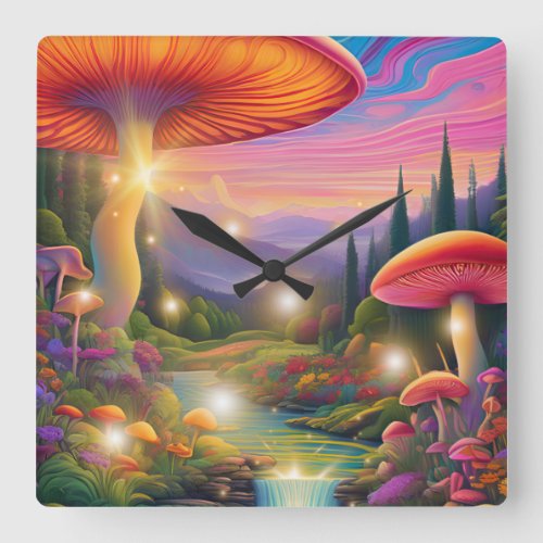 Trippy Hippy Fantasy Wall Clock