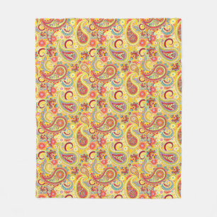 Trippy Hippy Paisley Fleece Blanket
