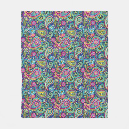 Trippy Hippy Paisley Fleece Blanket