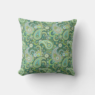 Trippy Hippy Paisley Throw Pillow