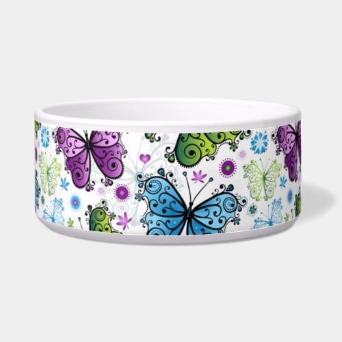 Trippy Hippy Retro Butterfly Bowl