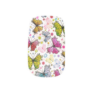 Trippy Hippy Retro Butterfly Minx Nail Art