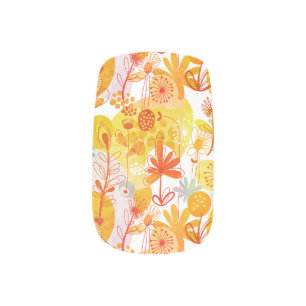 Trippy Hippy Retro Flowers Minx Nail Art