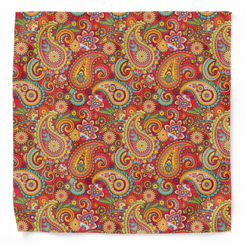 Trippy Hippy Retro Paisley Bandana