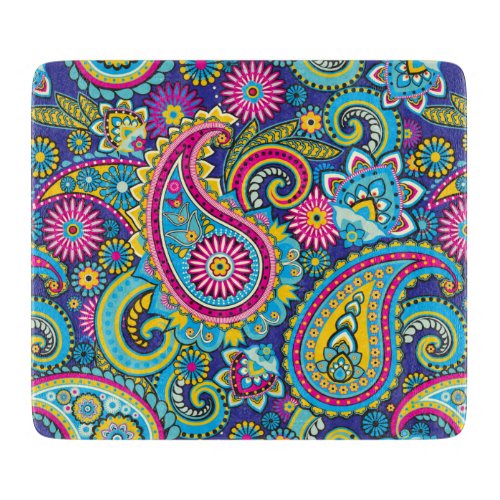 Trippy Hippy Retro Paisley Cutting Board