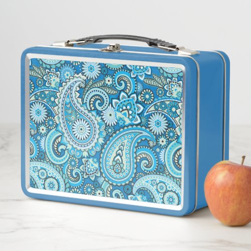 Trippy Hippy Retro Paisley Metal Lunch Box