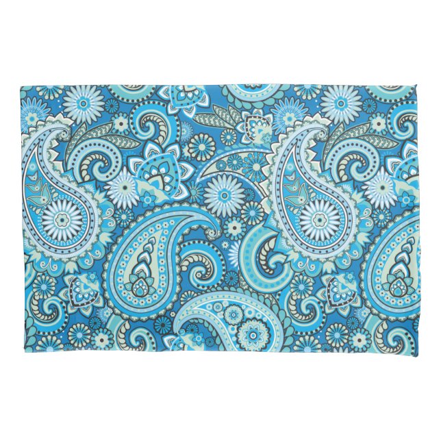 Trippy Hippy Retro Paisley Pillow Case (Front)