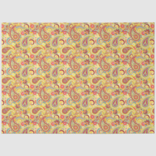 Trippy Hippy Retro Paisley Tissue Paper