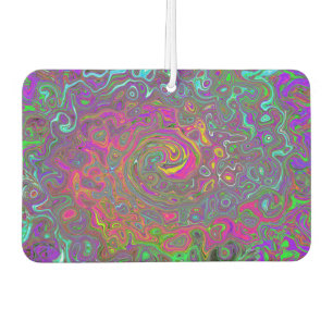 Trippy Hot Pink Abstract Retro Liquid Swirl Air Freshener
