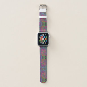 Trippy Hot Pink Abstract Retro Liquid Swirl Apple Watch Band
