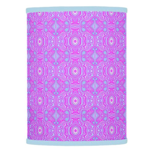 Trippy Hot Pink and Aqua Blue Abstract Pattern Lamp Shade