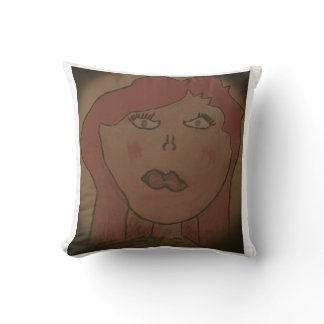 Trippy Lady Throw Pillow