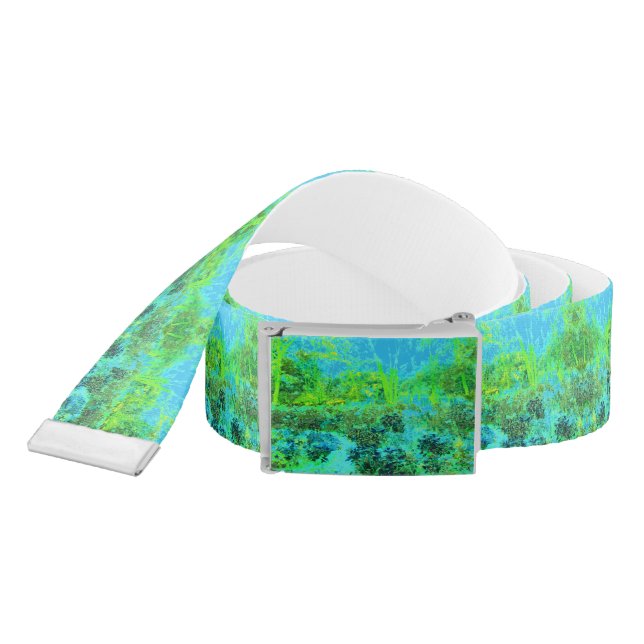 Trippy Lime Green and Blue Garden Landscape Belt (Snake)