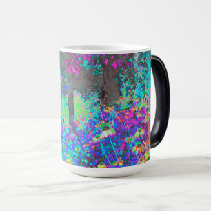 Trippy Lime Green and Purple Garden Sunrise Color Morph Mug