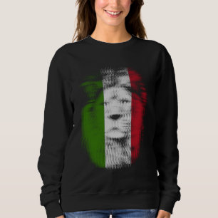 Trippy lion Italian Italy flag EDM raves techno mu Sweatshirt