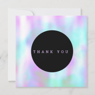 Trippy Liquid Ink Marble Thank You Card
