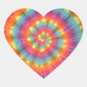 Trippy Little Swirl Tie Dye PhatDyes Heart Sticker