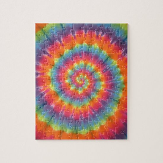 Trippy Little Swirl Tie Dye PhatDyes Jigsaw Puzzle