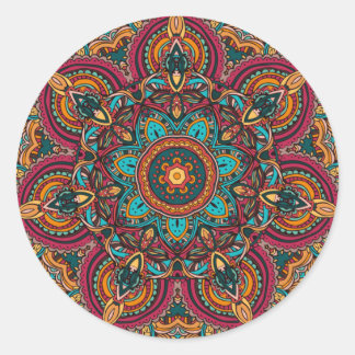 Trippy Mandala 2.25" Basic Button Keychain Classic Round Sticker