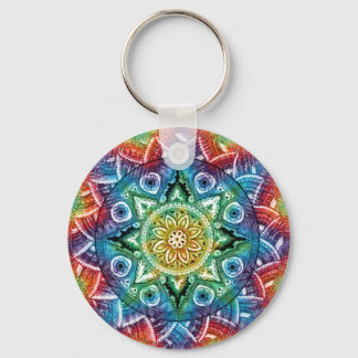 Trippy Mandala Keychain