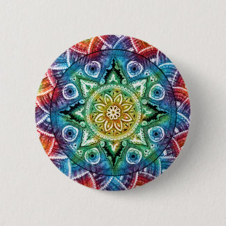 Trippy Mandala Pinback Button