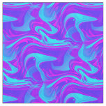 trippy marble swirl print purple blue fabric