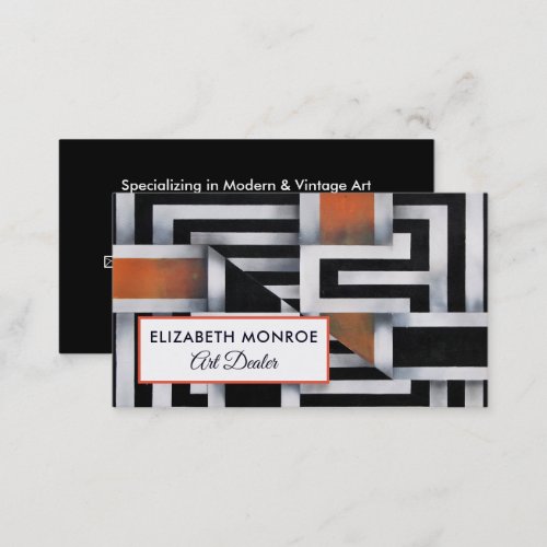 Trippy Maze Pattern Art Dealer Business Card