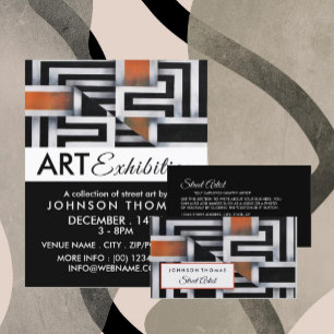 Trippy Maze Pattern, Professional Artist Business Card