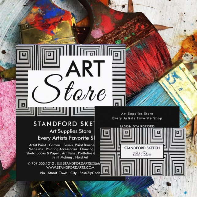 Trippy Maze Squares, Art Supplies Store Flyer (Creator Uploaded)