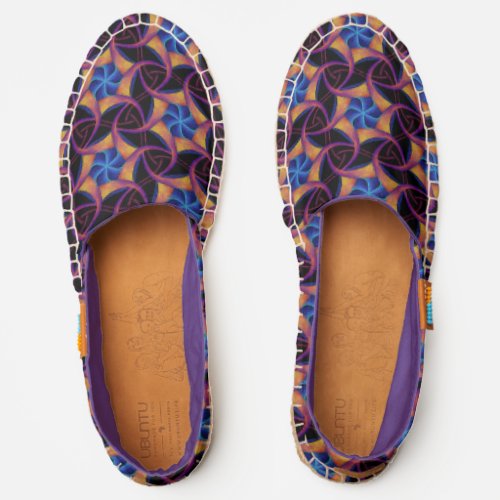    Trippy Multicolored Psychedelic Abstract Modern Espadrilles
