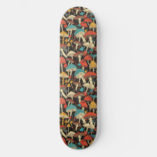 Trippy Mushroom Art Painting Skateboard