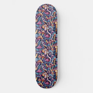 Trippy Mushroom Art Painting Skateboard