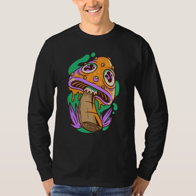 trippy mushroom fungi T-Shirt (Front)
