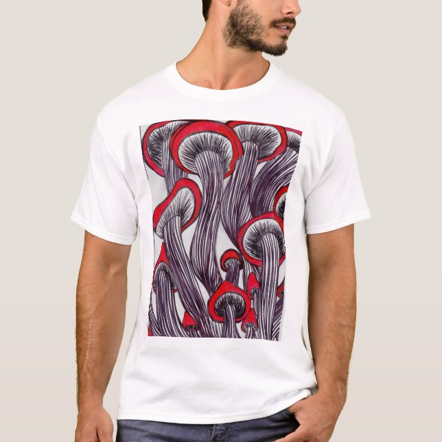 Trippy Mushroom Mens T Shirt (Front)