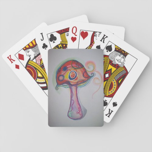 Trippy Mushroom Playing Cards