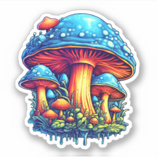 Trippy Mushroom Sticker: A Psychedelic Delight Sticker