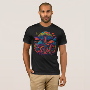 Trippy Neon Psychedelic Mushroom T-Shirt