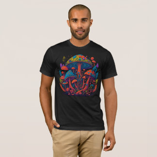 Trippy Neon Psychedelic Mushroom T-Shirt