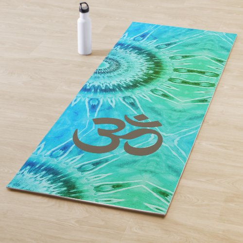 Trippy OM Symbol Mandala  Yoga Mat