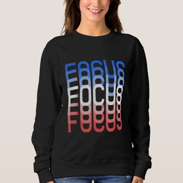 Trippy Optical Illusion Work hard Motivational Foc Sweatshirt (Front)