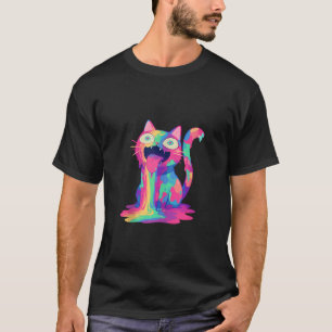Trippy Party Crazy Rainbow Cat EDM Festival Tank T